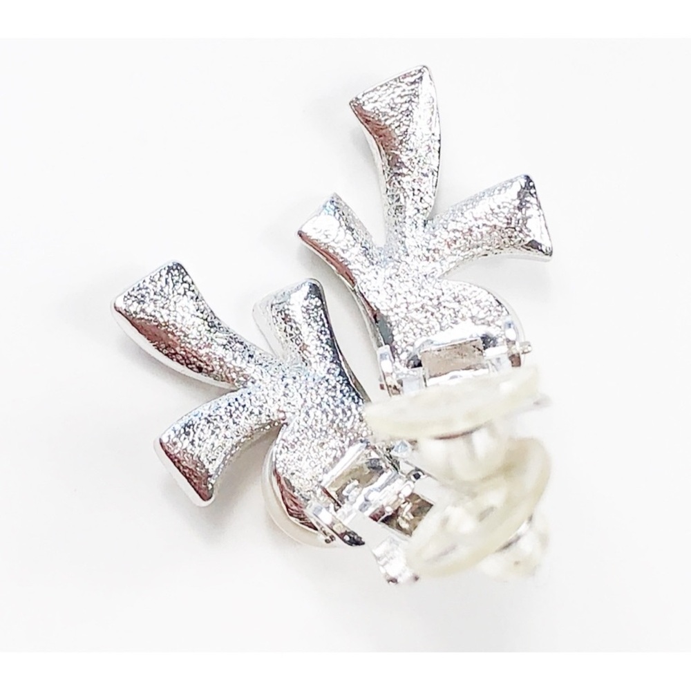 Nina Ricci Crystal and Faux Pearl Art Deco Clips Vintage - Picture 4 of 5